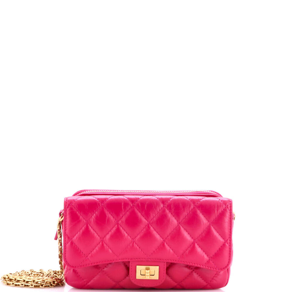 Chanel Reissue 2.55 Flap Phone Holder with Chain Quilted Aged Calfskin